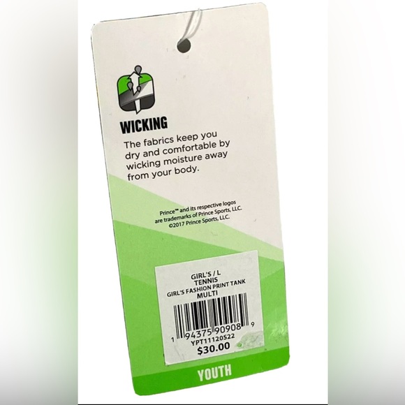 Prince Girls Fashion Print Tennis Skort & Top Set Multicolor Size Lg (14) NWT - Picture 12 of 14